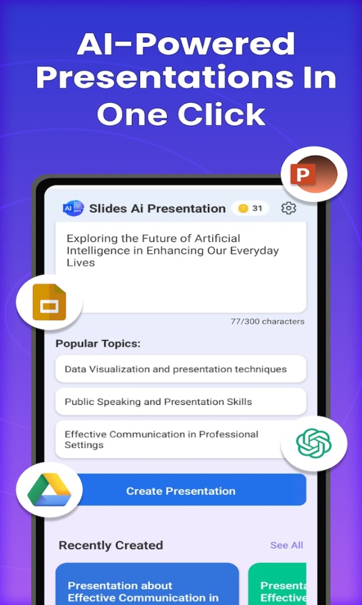Slides: AI Presentation Maker screenshot 1