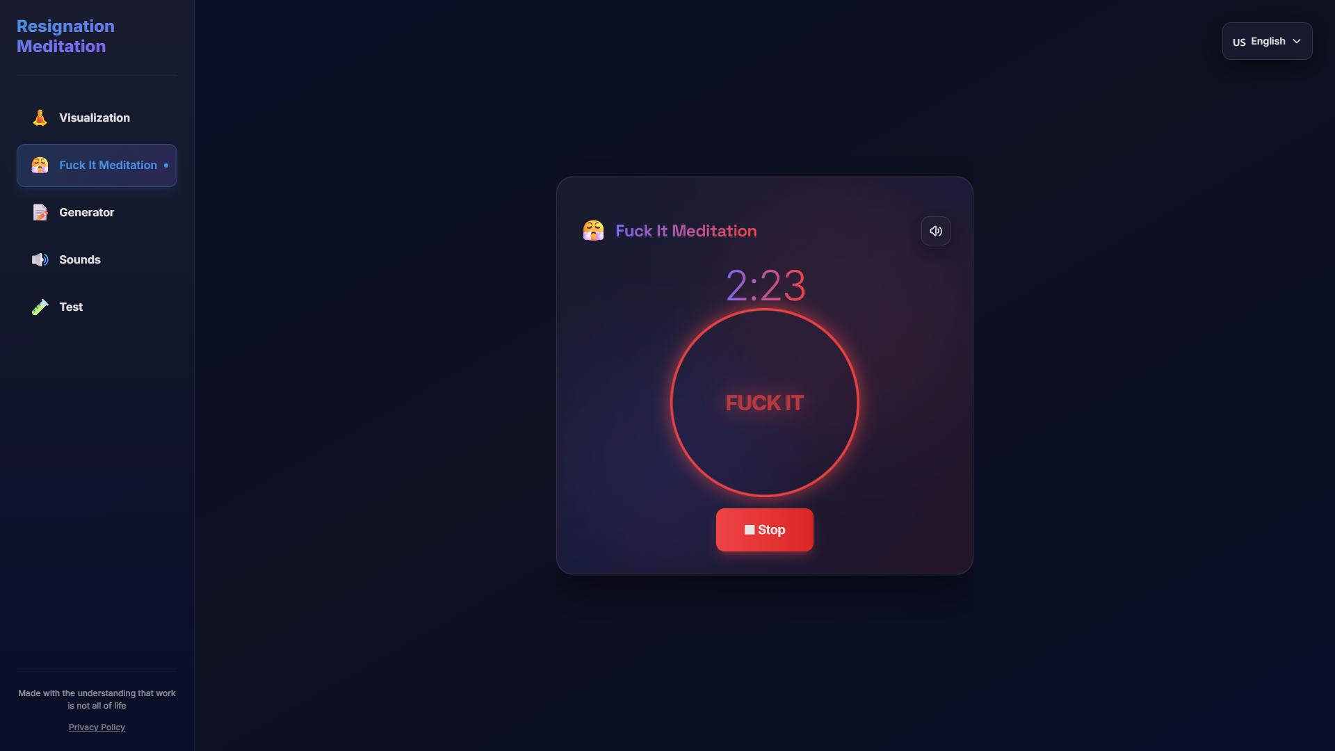 Resignation Meditation screenshot 1