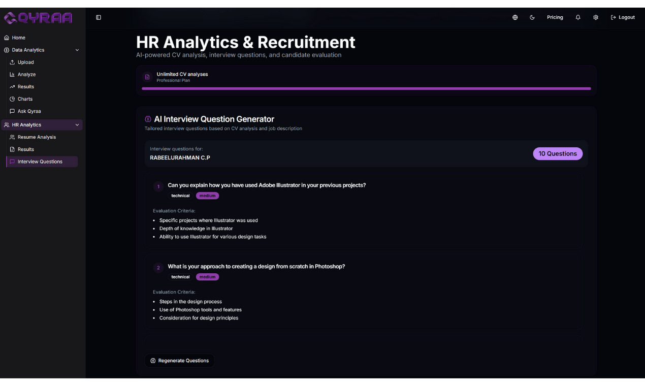 QYRAA.ai Understand Your Data Instantly  screenshot 4