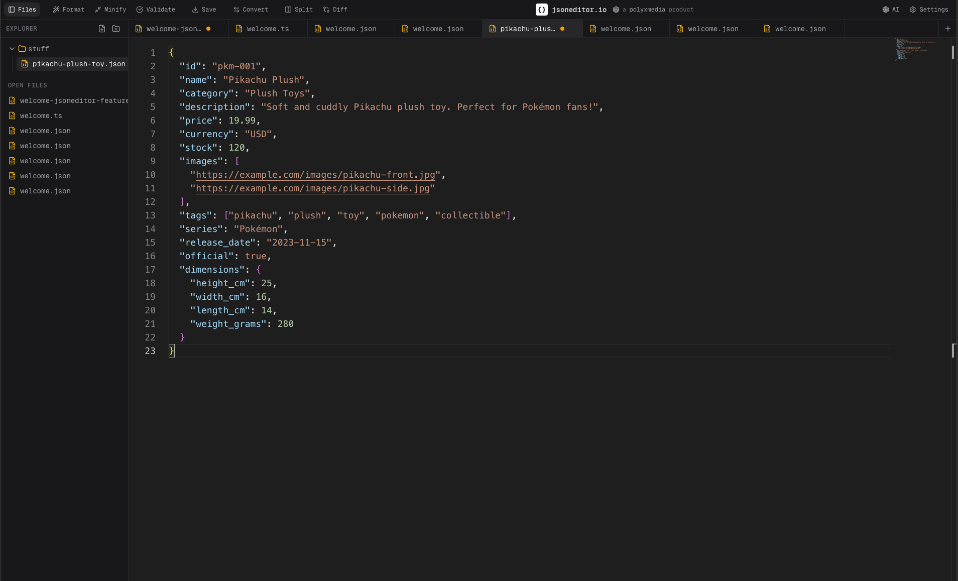 jsoneditor.io screenshot 1