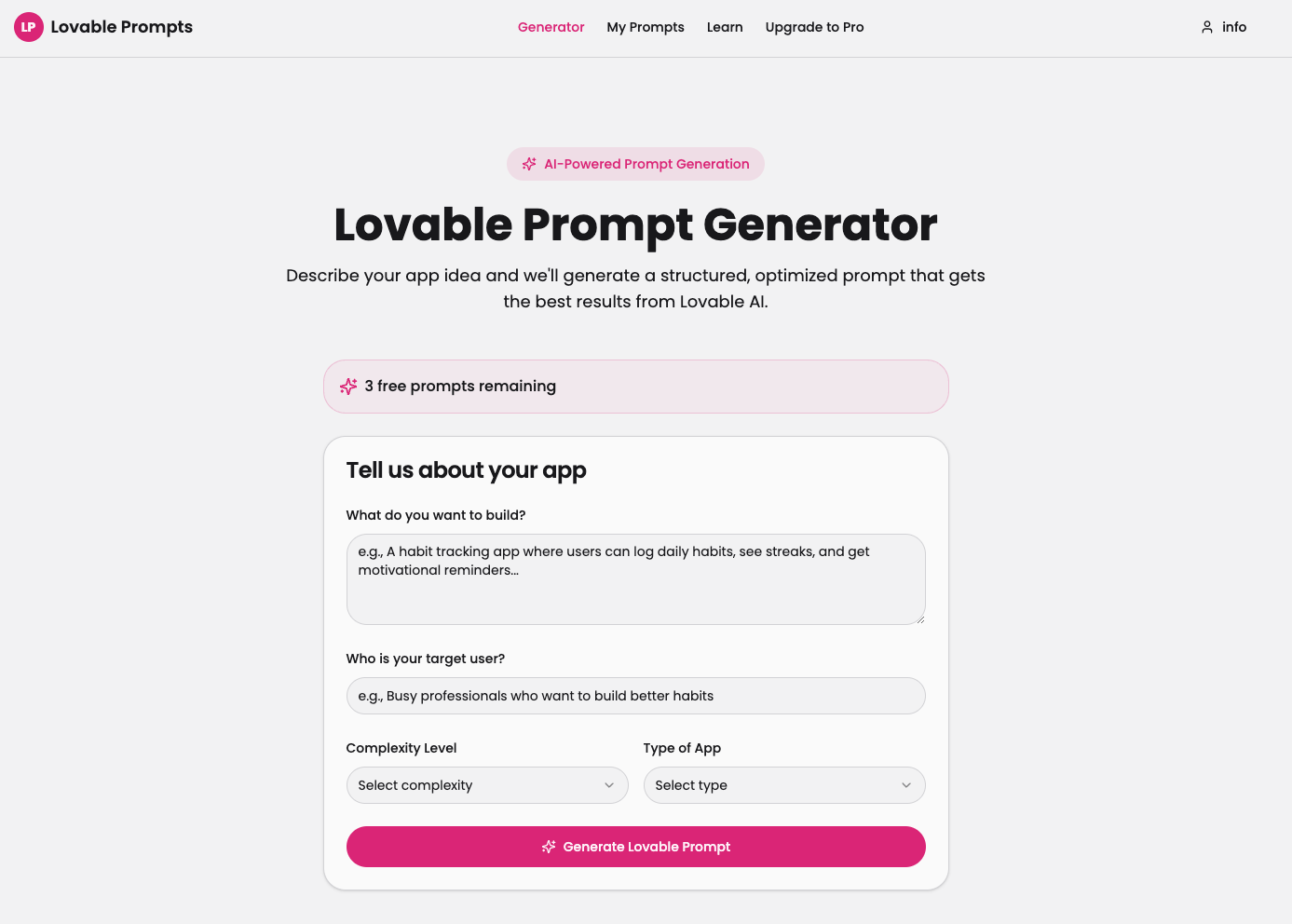 Lovable-prompts.com screenshot 3
