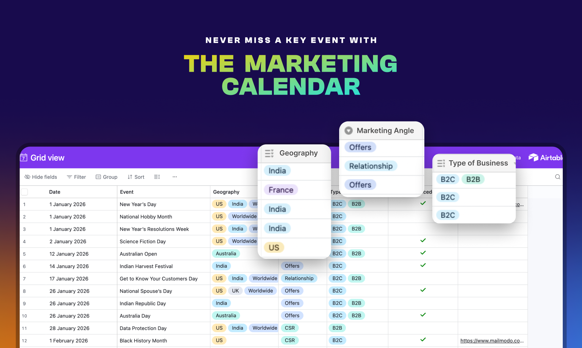 Marketing Calendar + Planner 2026 screenshot 2
