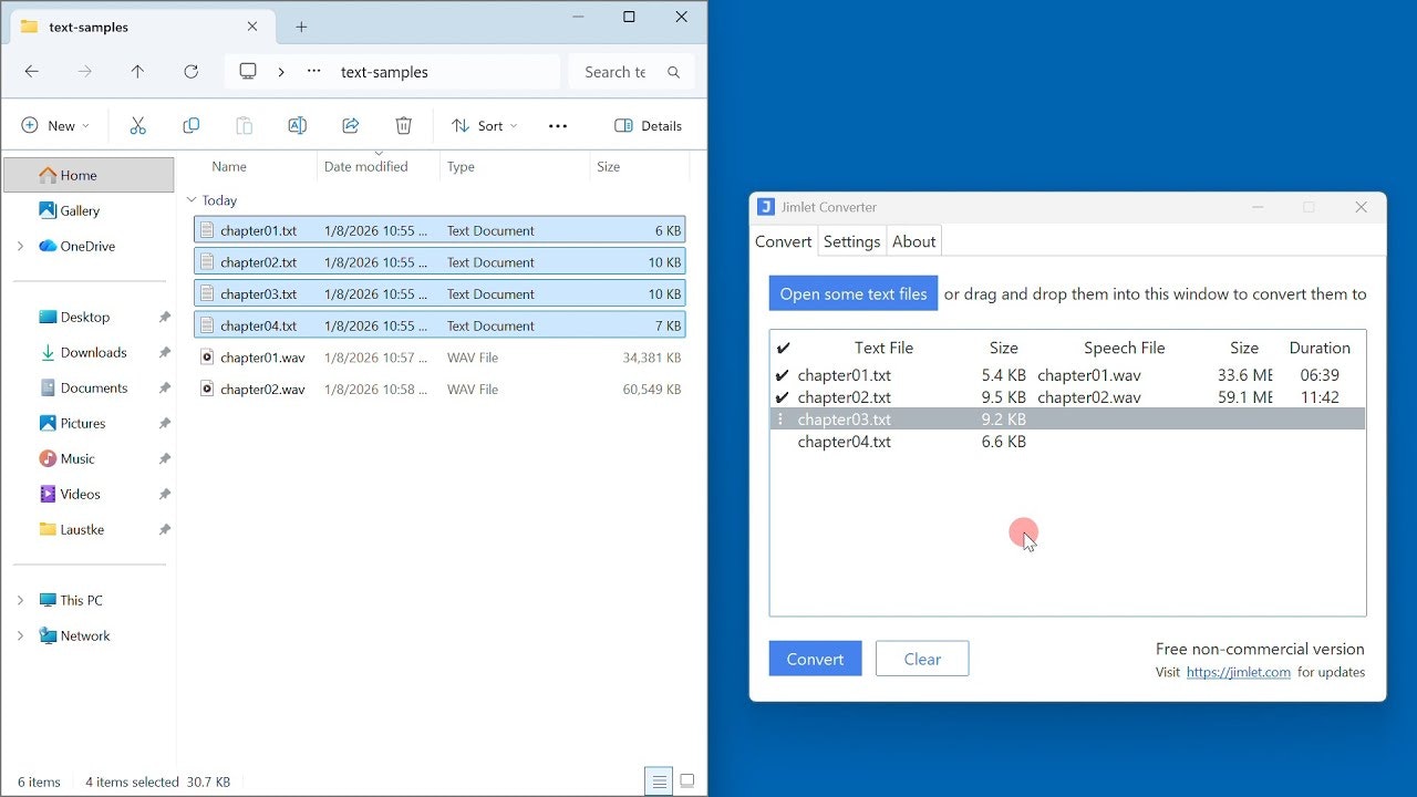 Jimlet TTS Converter screenshot 3