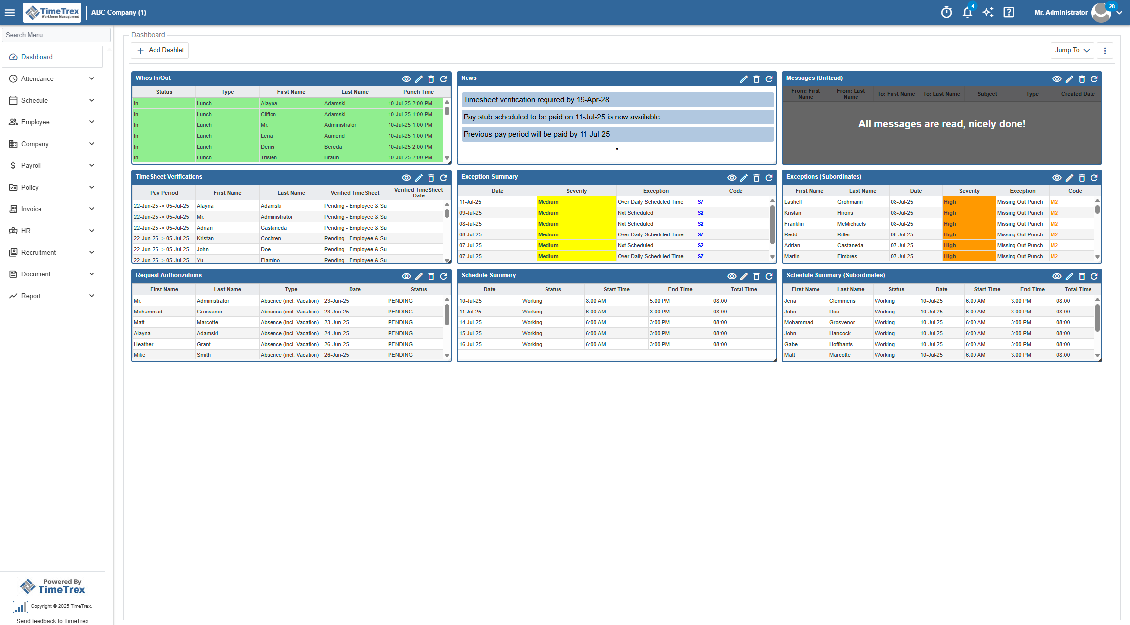 TimeTrex screenshot 4