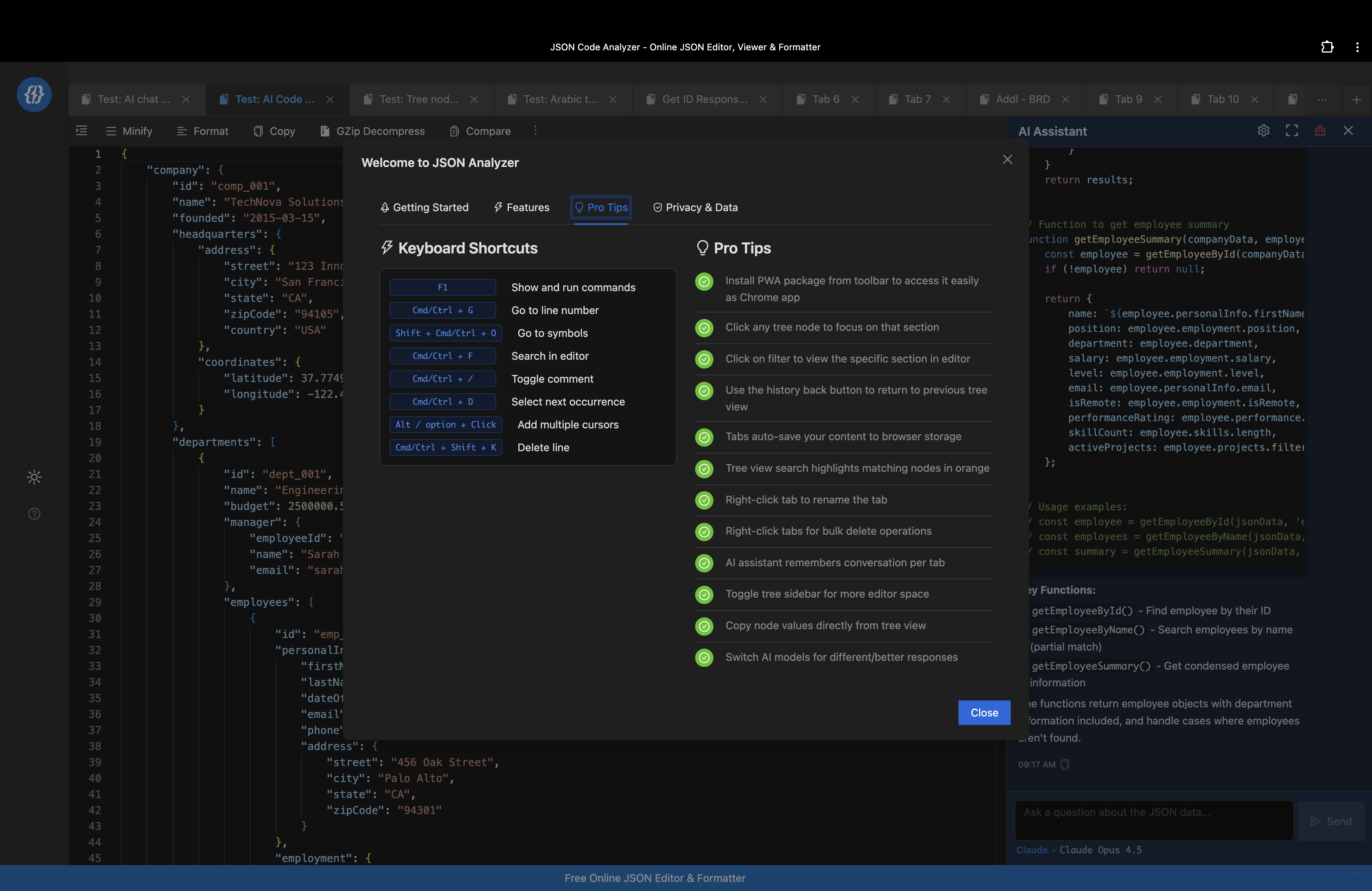 JSON Editor & Analyzer screenshot 4