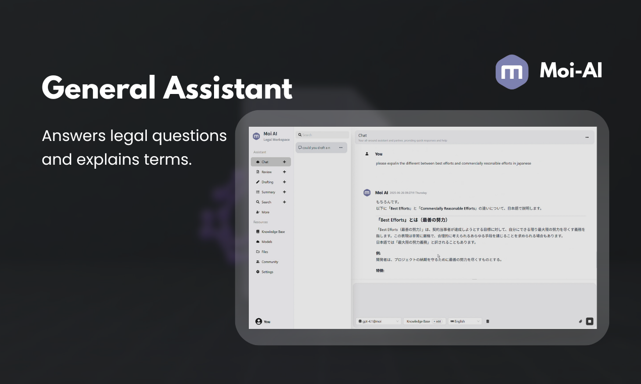 Moi AI - assistant for enterprise legal  screenshot 8