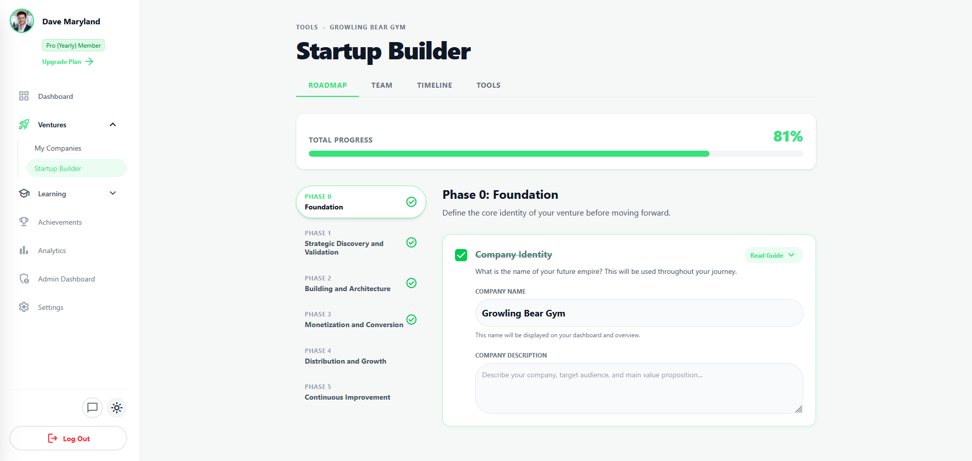 FoundersWorkspace.app screenshot 2