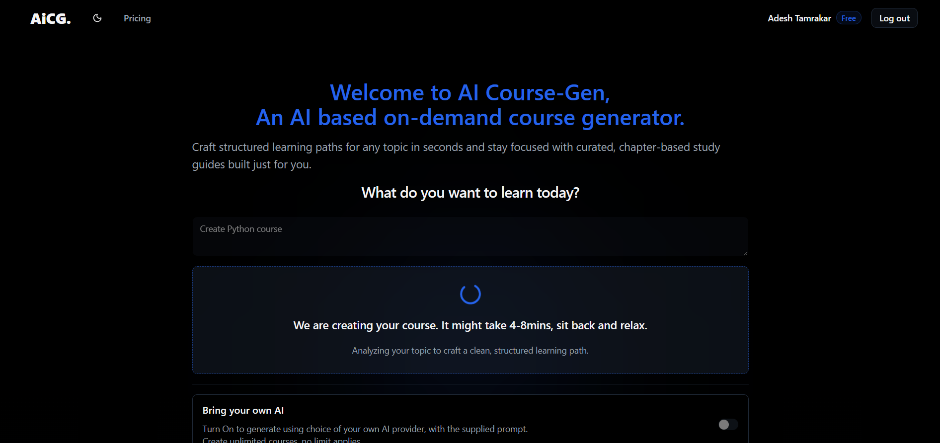 AI Course Gen screenshot 3
