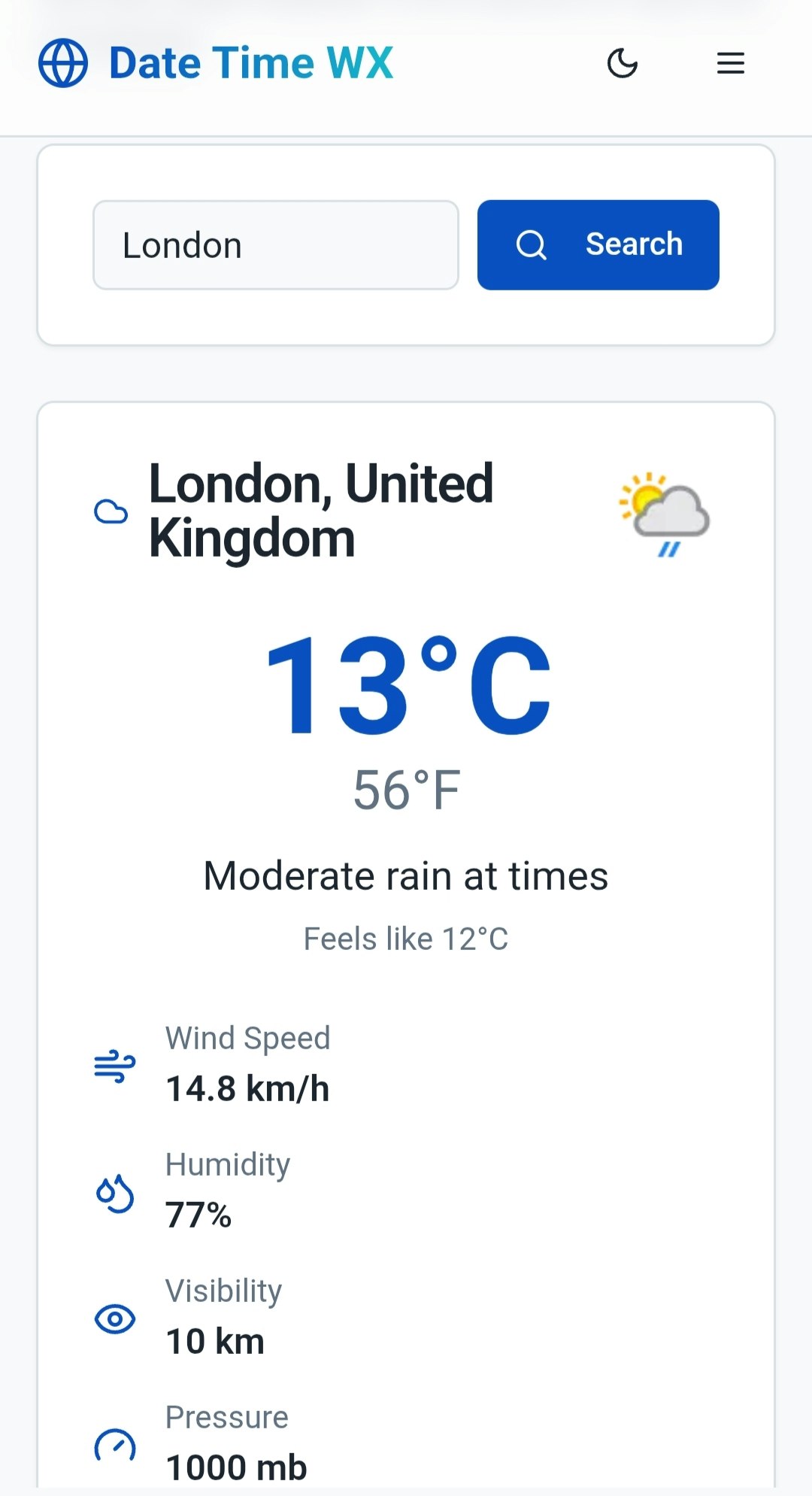 DateTimeWX screenshot 2