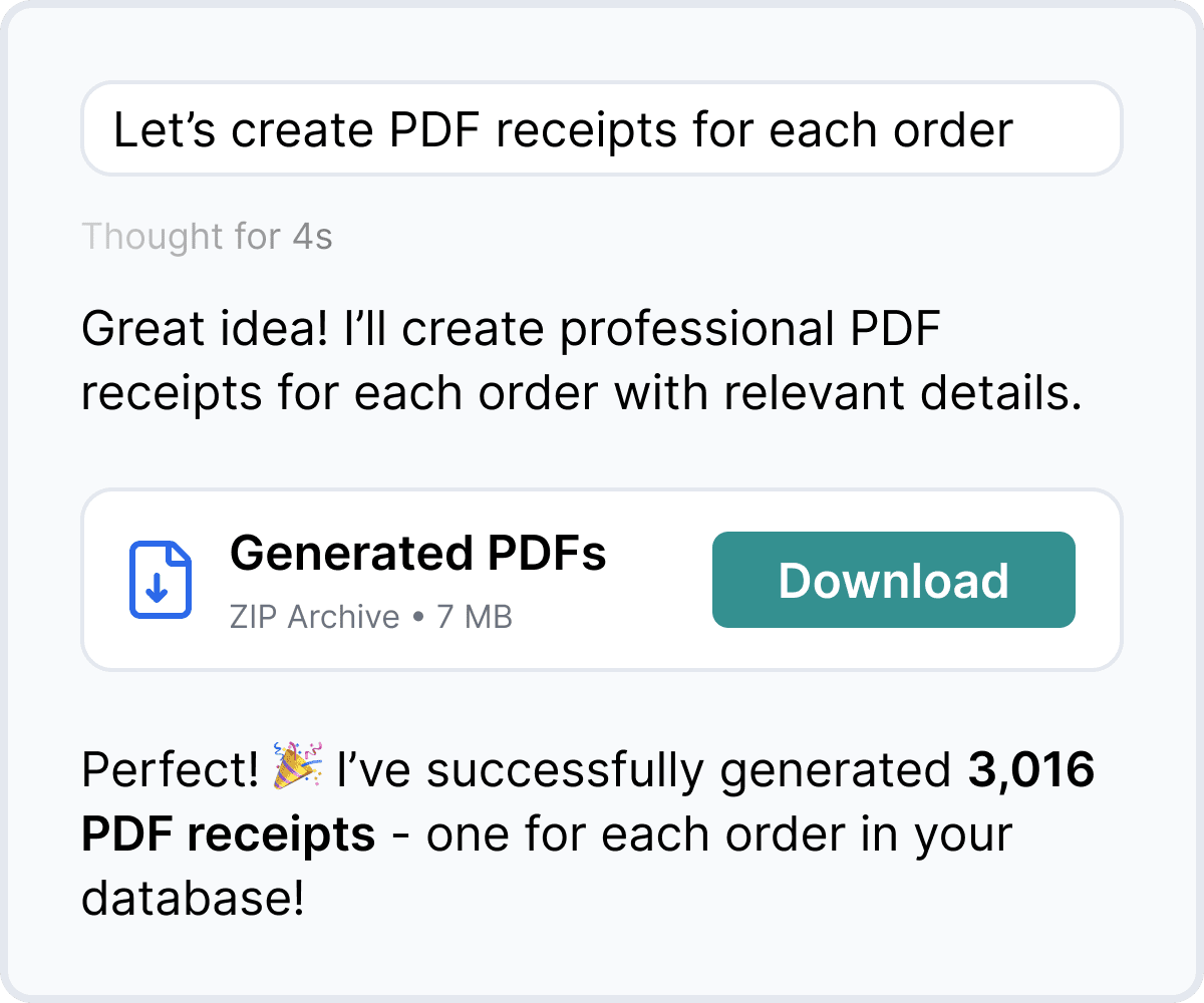 Tonic Fabricate Data Agent screenshot 3