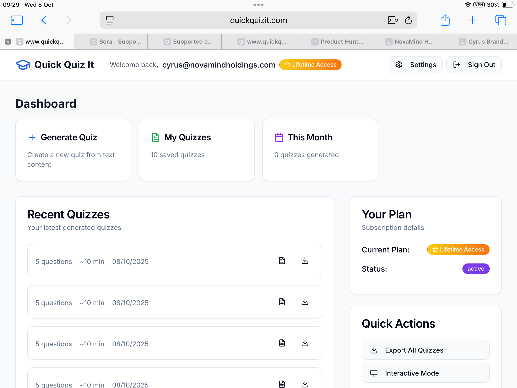 Quick Quiz it screenshot 6