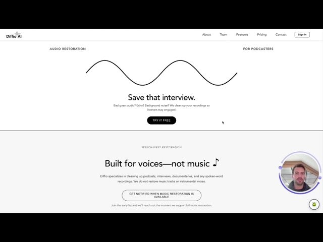 Diffio AI — Audio Restoration screenshot 1