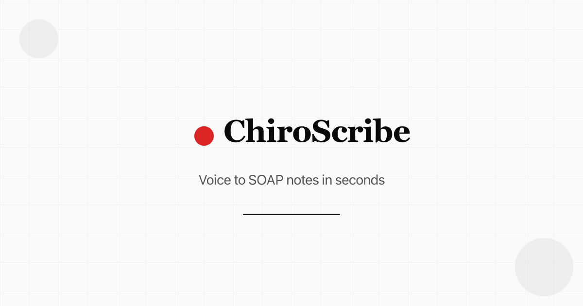 ChiroScribe screenshot 1