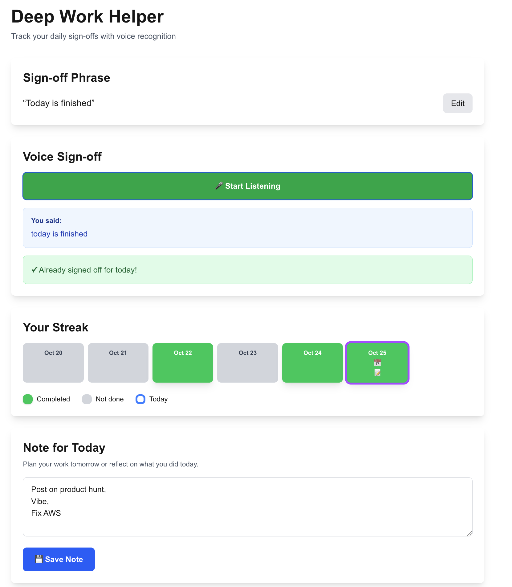 Deep Work Helper screenshot 1