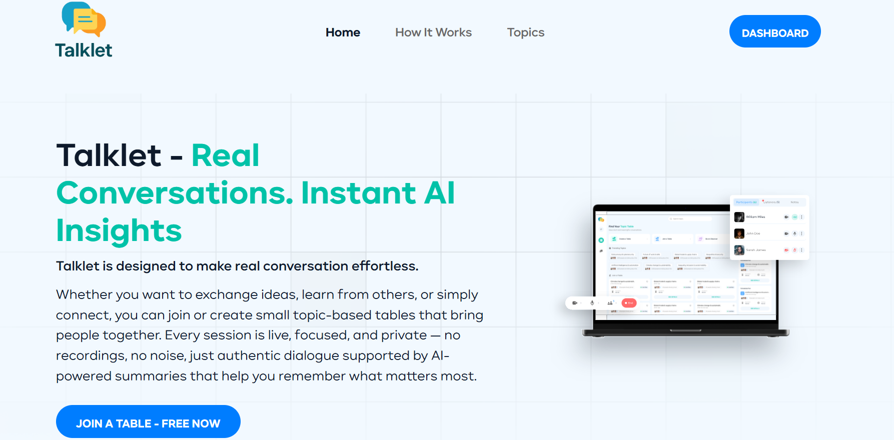 Talklet - Now live screenshot 1