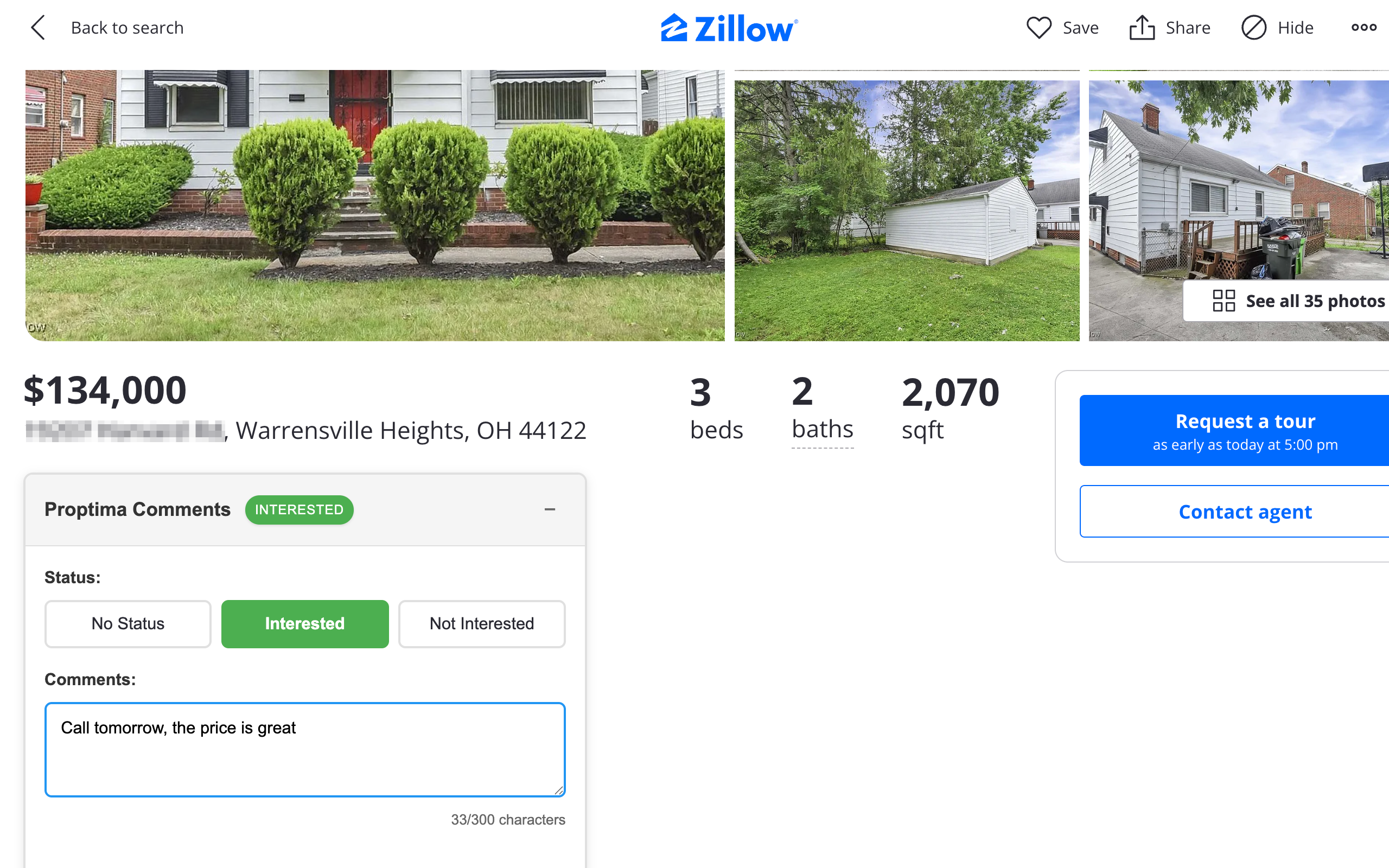 Property tracker for Zillow screenshot 4