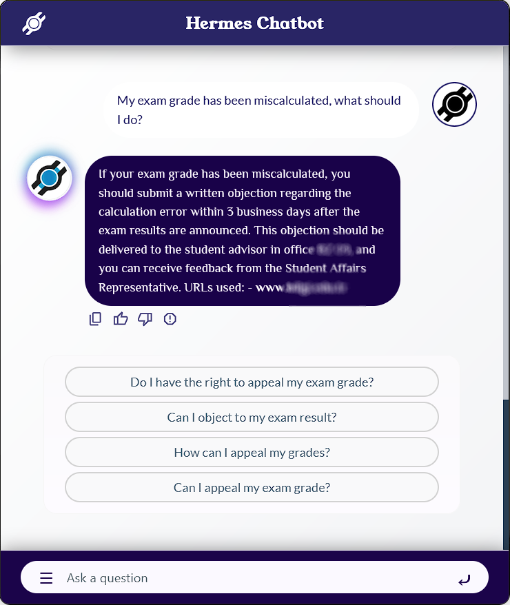 Fixein Hermes Chatbot screenshot 5
