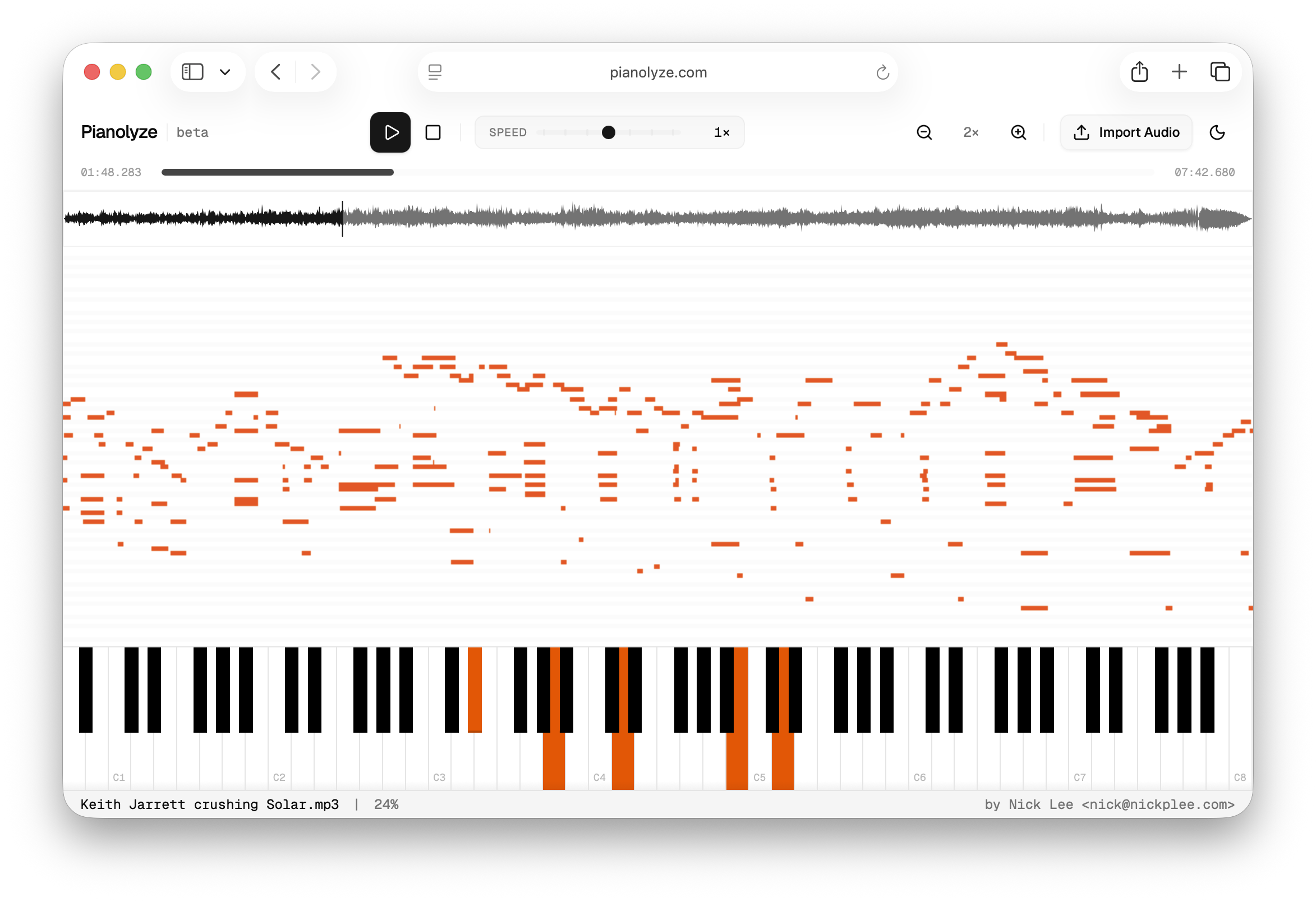 Pianolyze screenshot 1