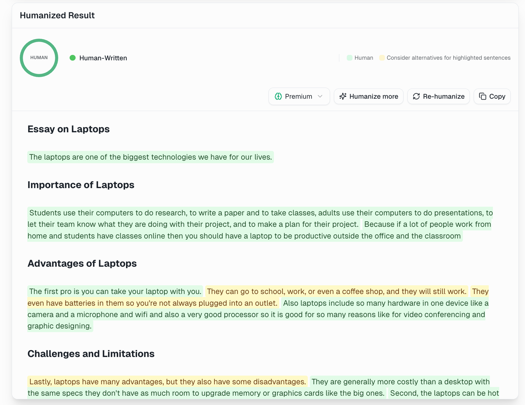 TextToHuman — Humanize AI text screenshot 2