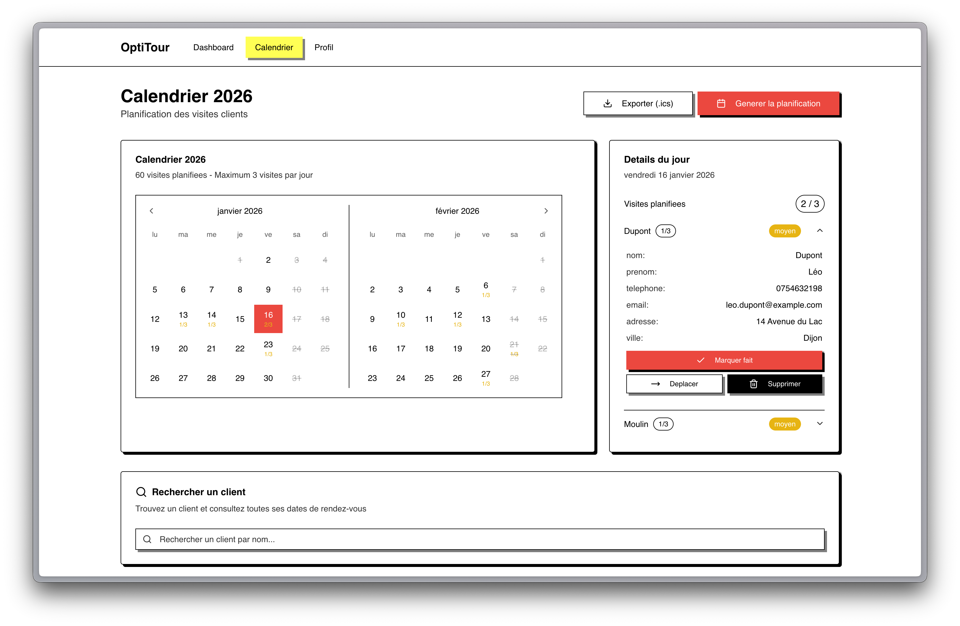 OptiTour screenshot 3