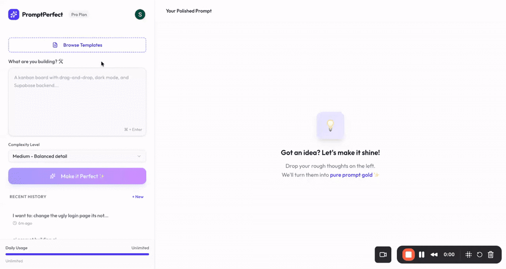 PromptPerfect screenshot 4