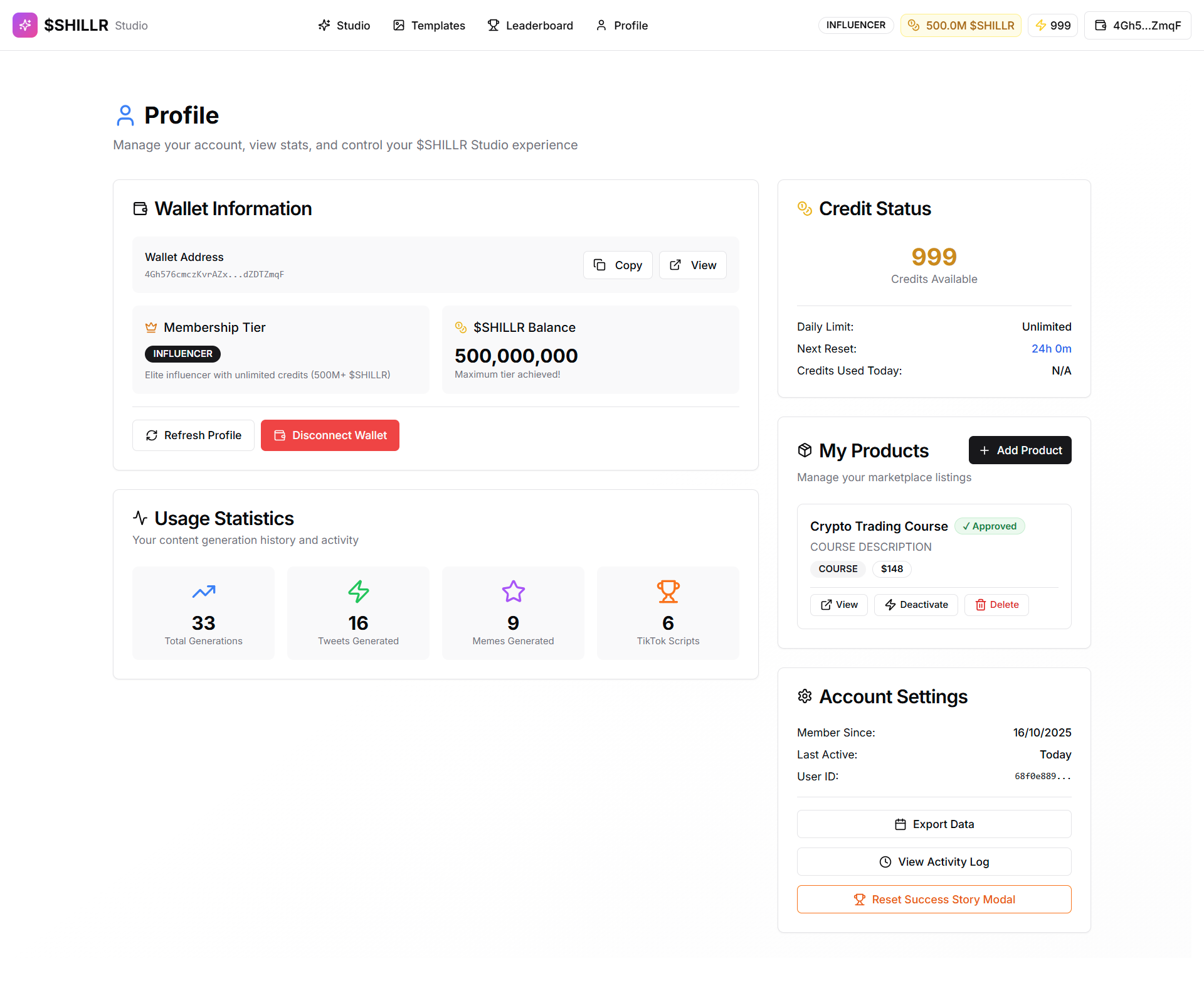 $SHILLR Studio screenshot 8