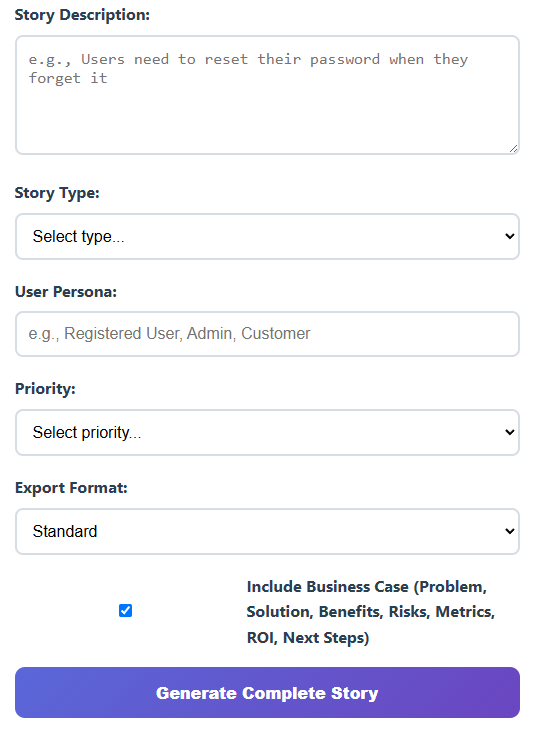 User Story Studio screenshot 4