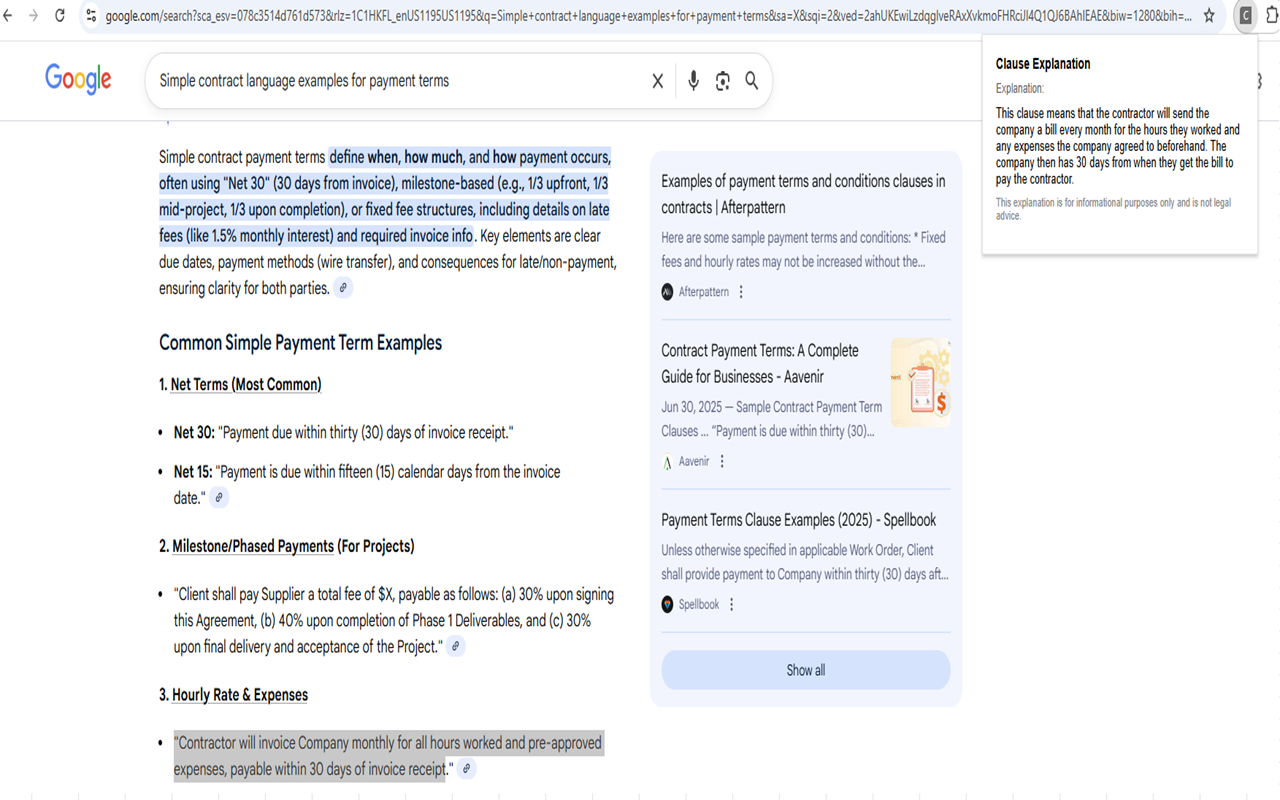 Contract Clause Explainer screenshot 2