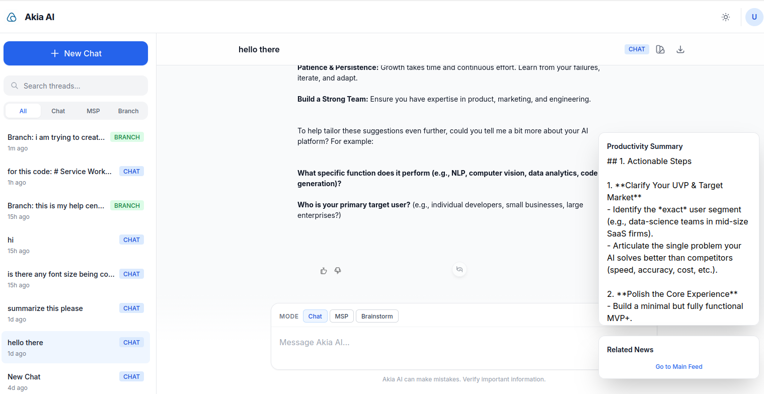 Akia AI Early Access Preview screenshot 3