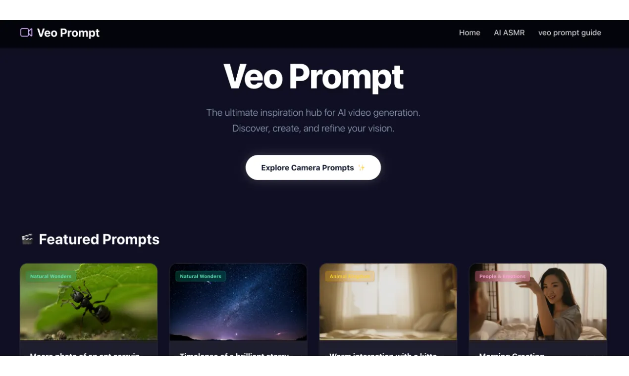 Veo Prompt screenshot 1
