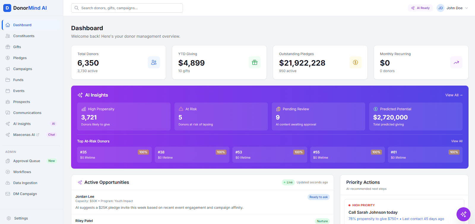 Donormind AI screenshot 2