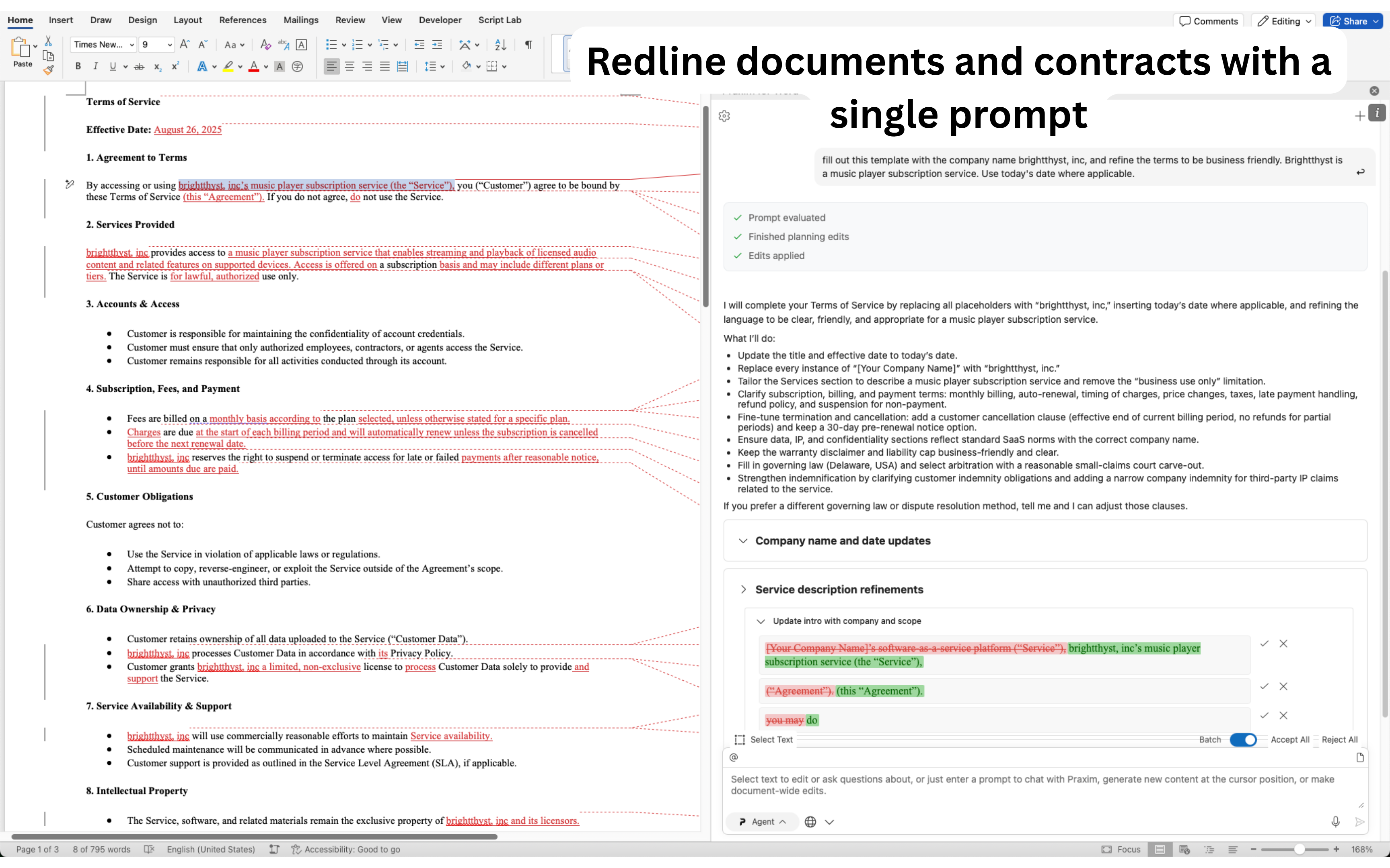 Praxim for Word screenshot 1