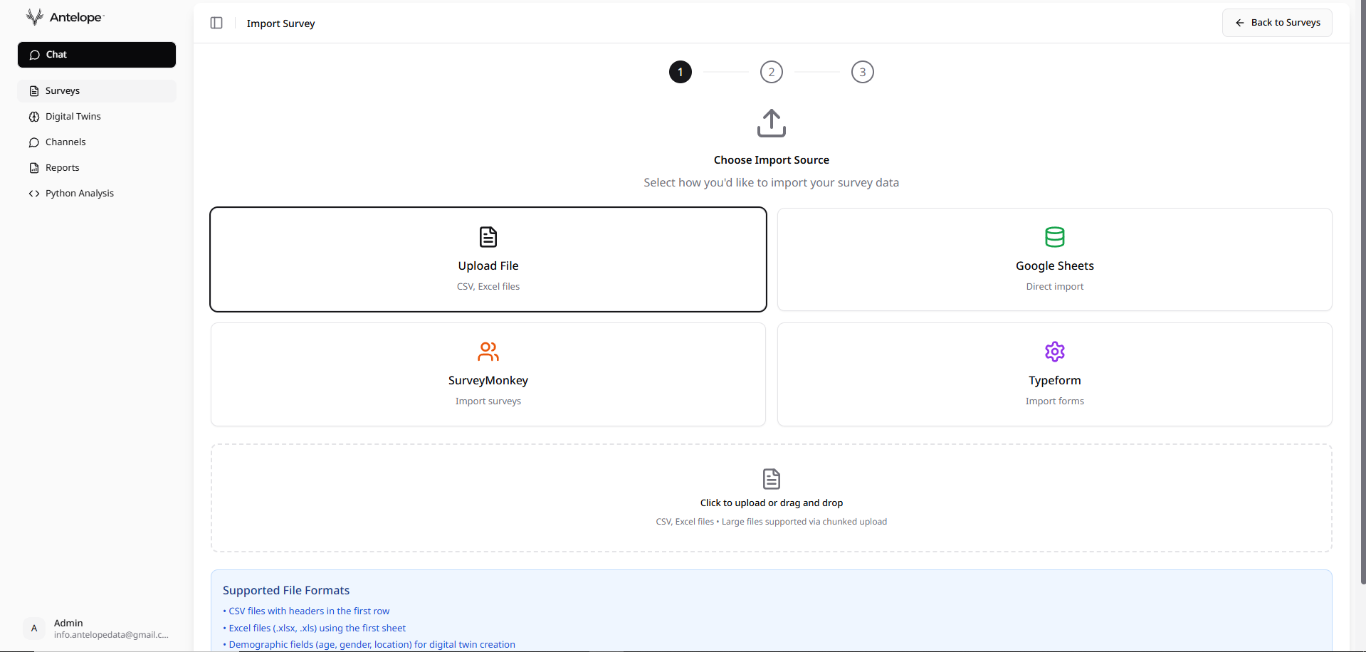 Antelope Data screenshot 2
