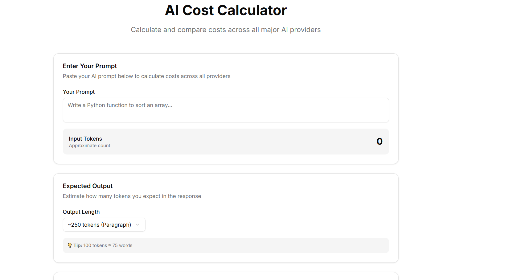AI Cost Calculator screenshot 4