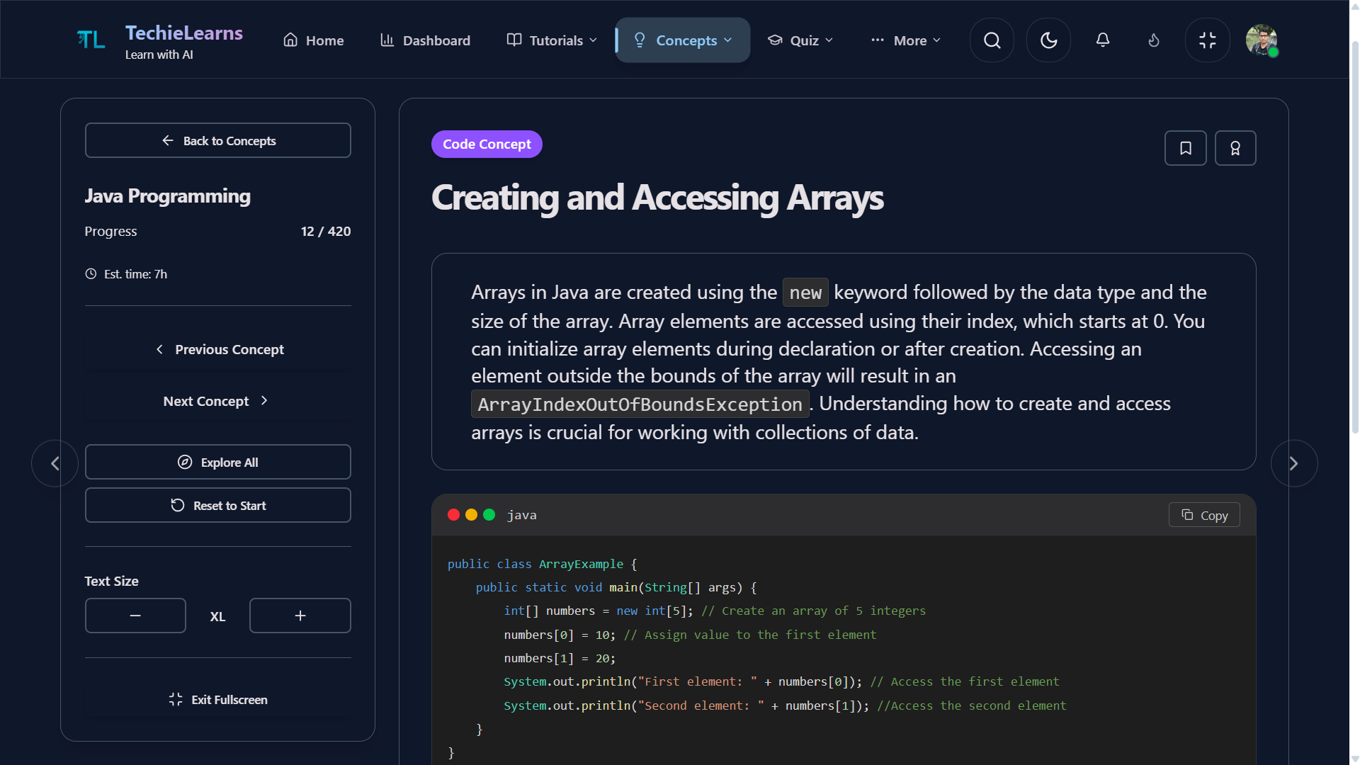 TechieLearns — AI Learning Platform screenshot 7