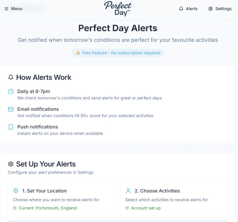 Perfect Day Alerts screenshot 4