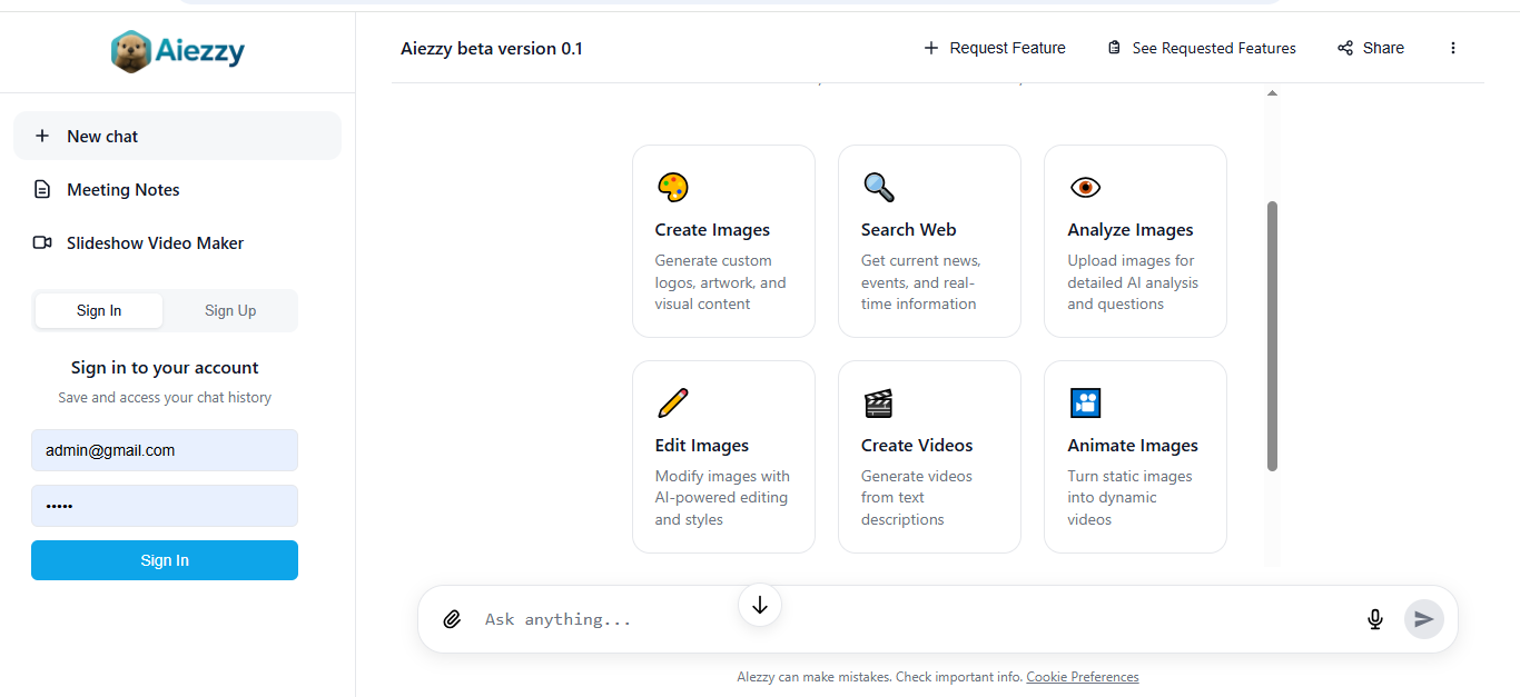 Aiezzy screenshot 1