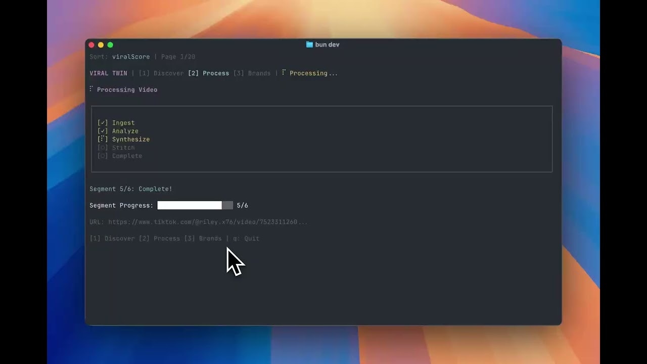 Viral Twin CLI screenshot 3