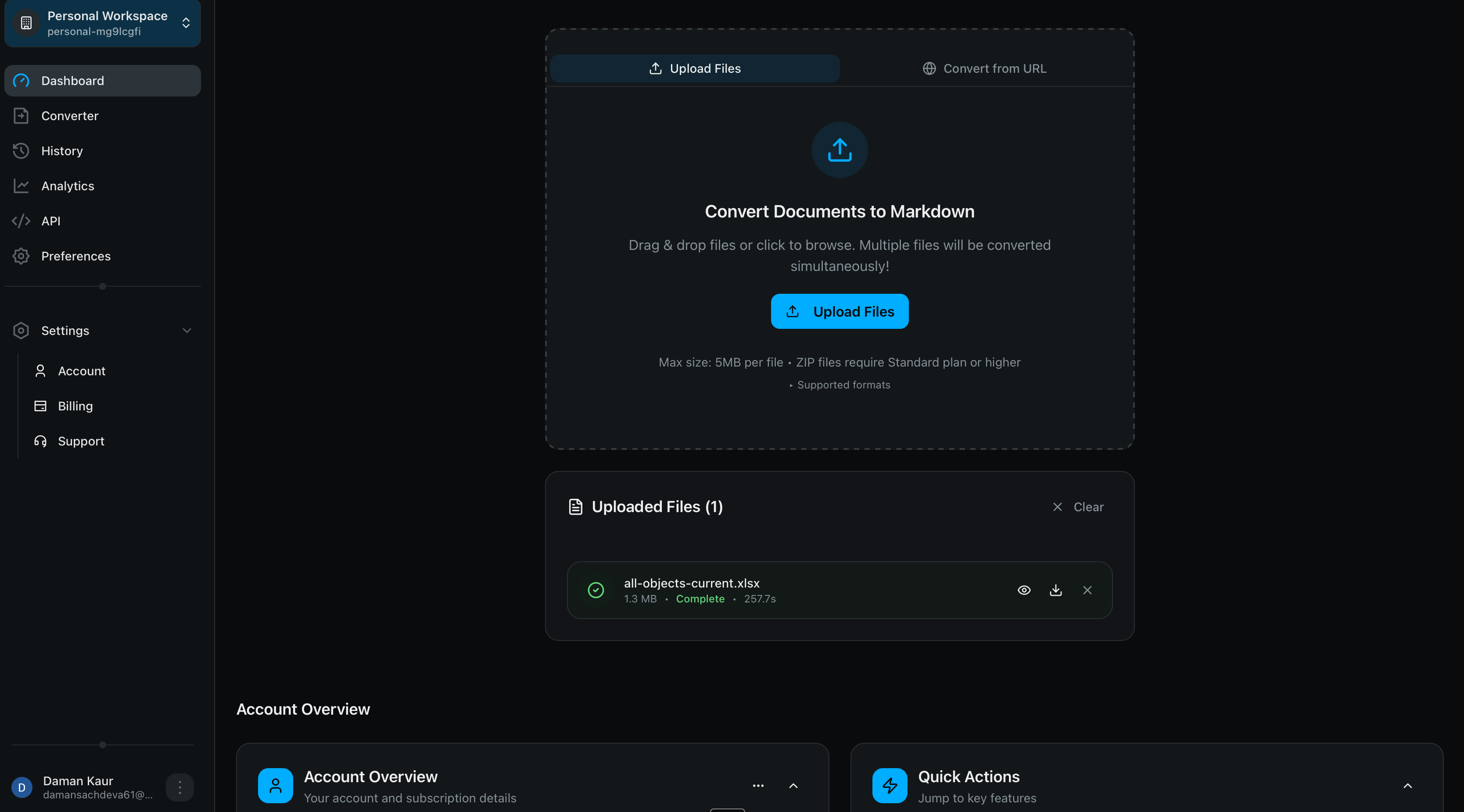 MarkdownConverters: Files → Markdown screenshot 3