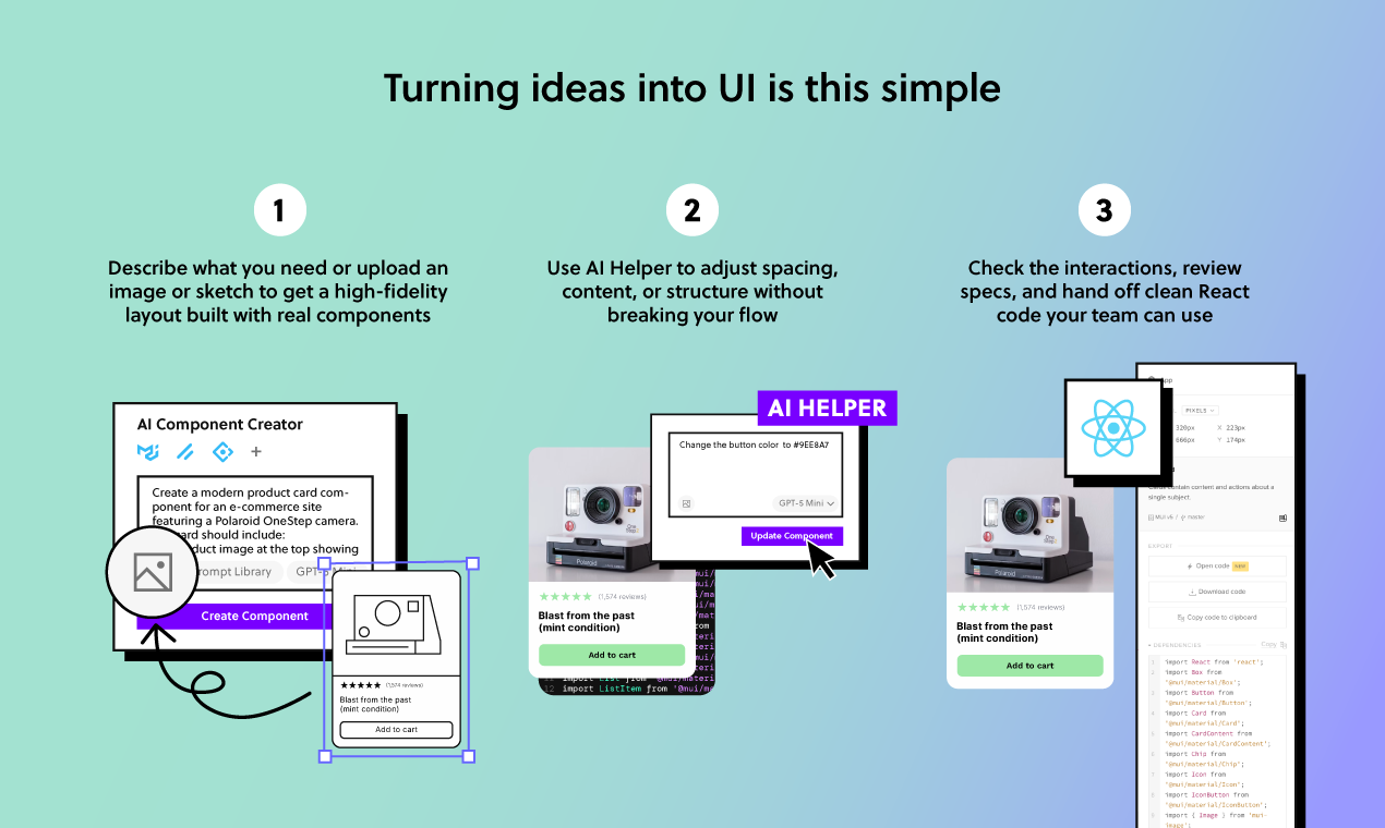 UXPin Merge AI 2.0 screenshot 2