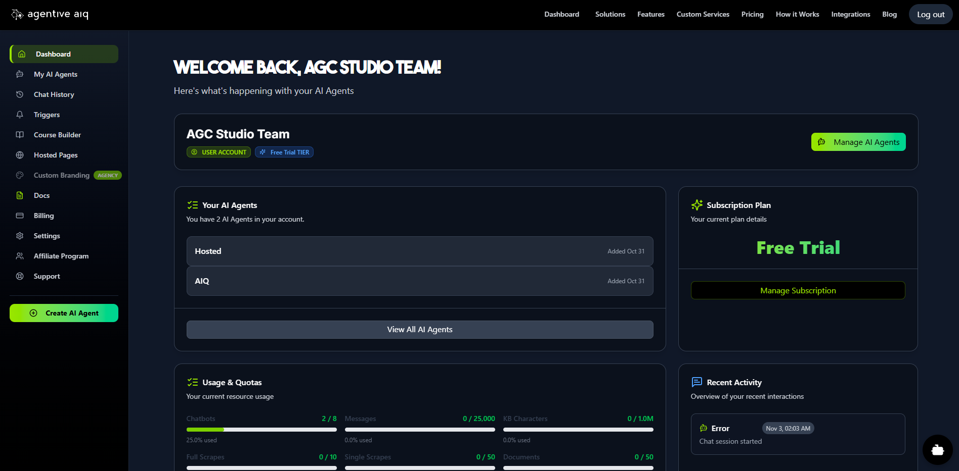AgentiveAIQ screenshot 1