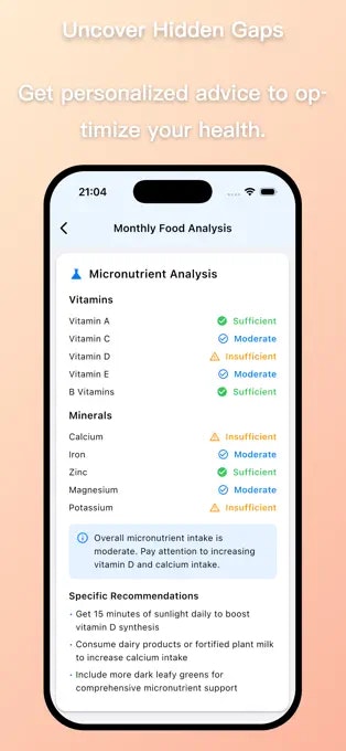 Nutrition Facts in a Snap! screenshot 2