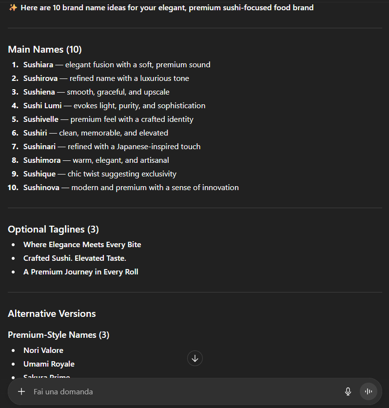 Brand Name Generator PRO – GPT screenshot 3