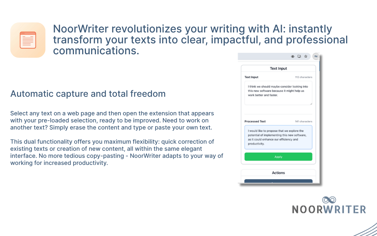 NoorWriter - AI Writing Assistant screenshot 2