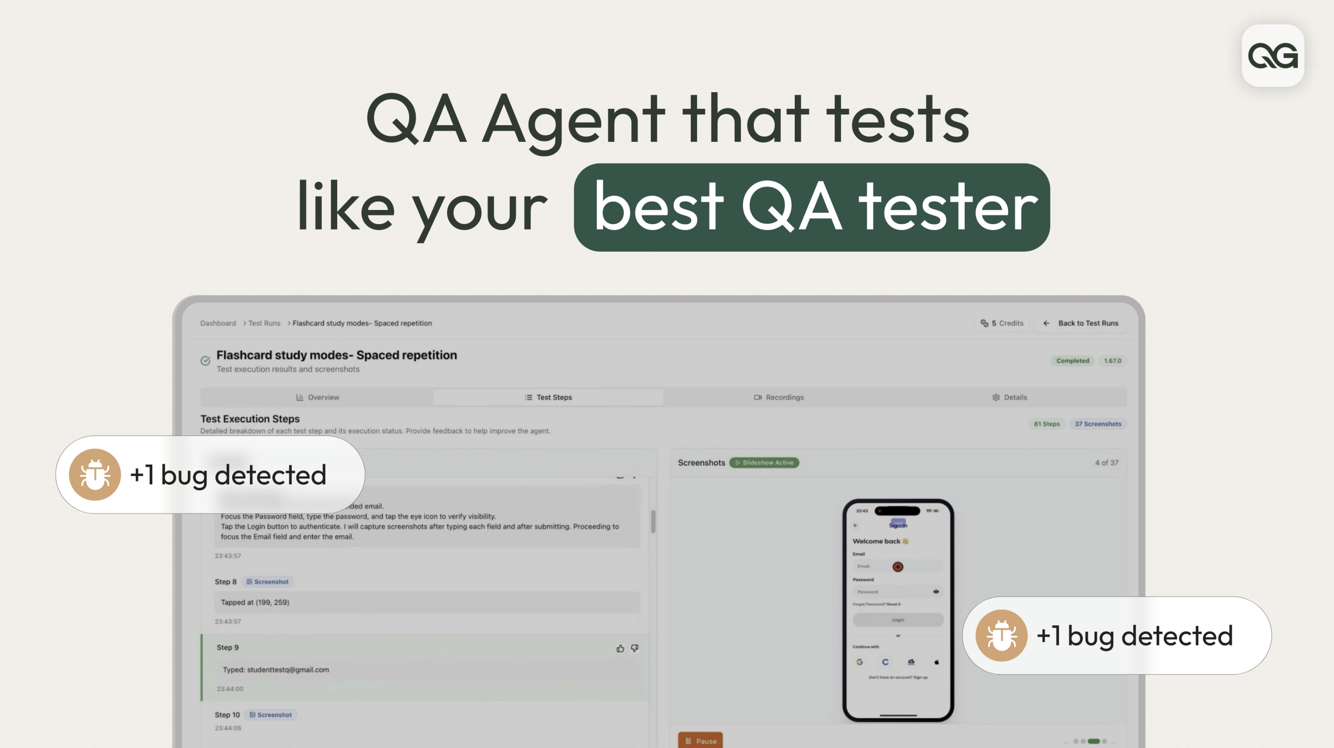 QualGent screenshot 2