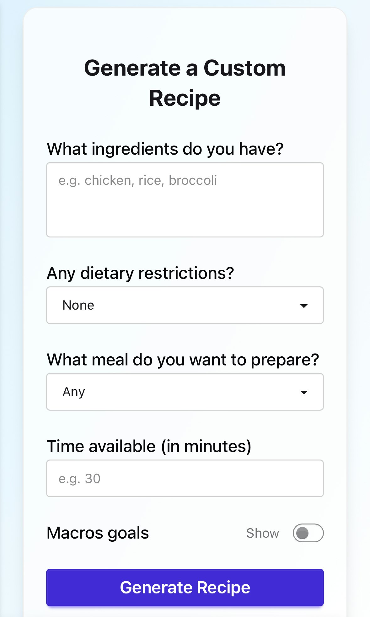 MyRecipefy screenshot 2