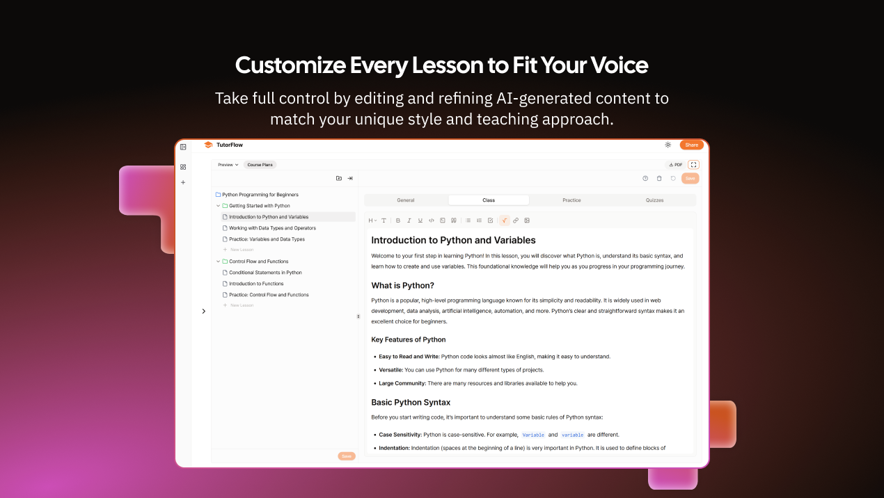 TutorFlow | AI-Powered Course Creation screenshot 3