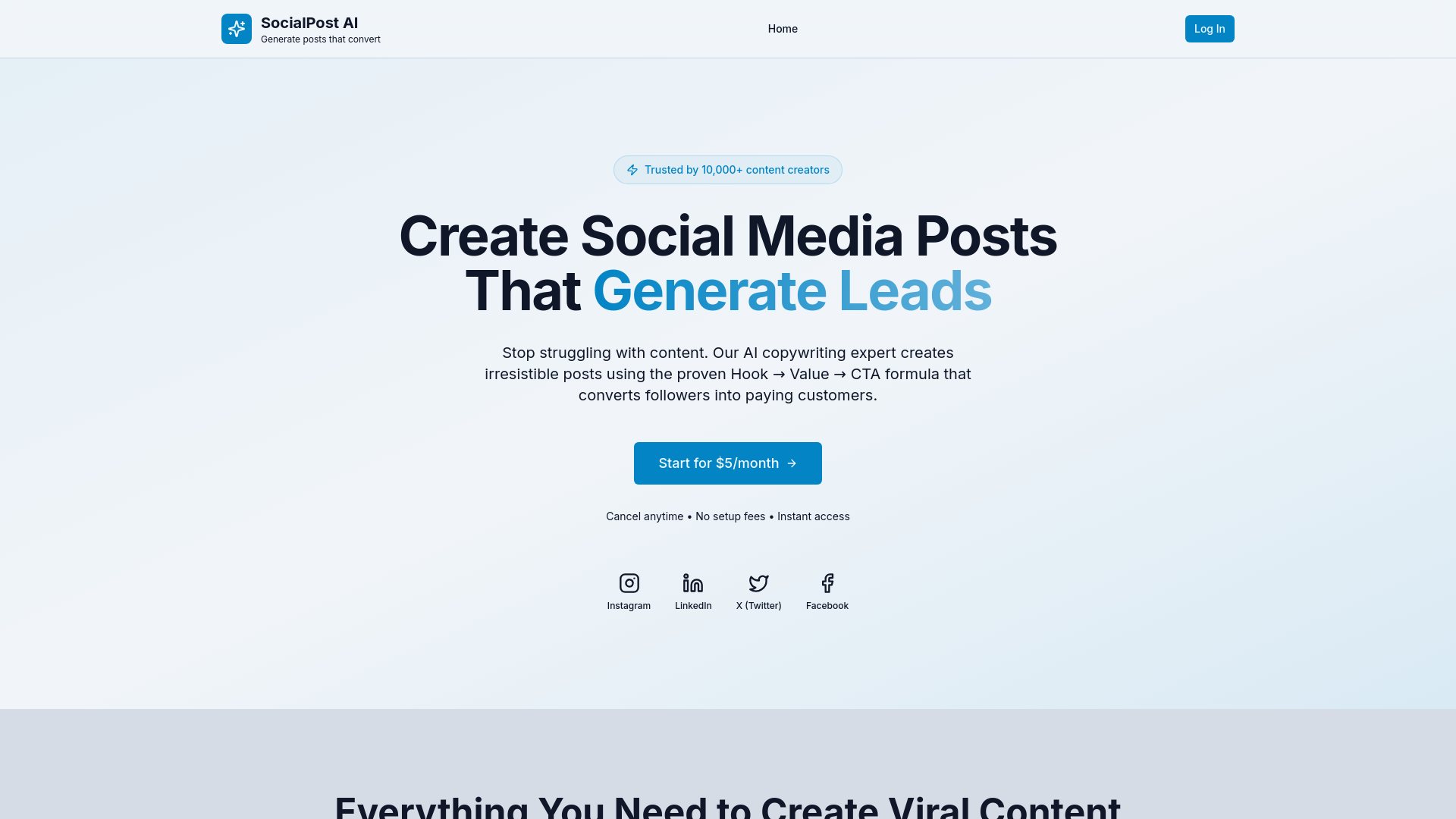 Social Post AI screenshot 1