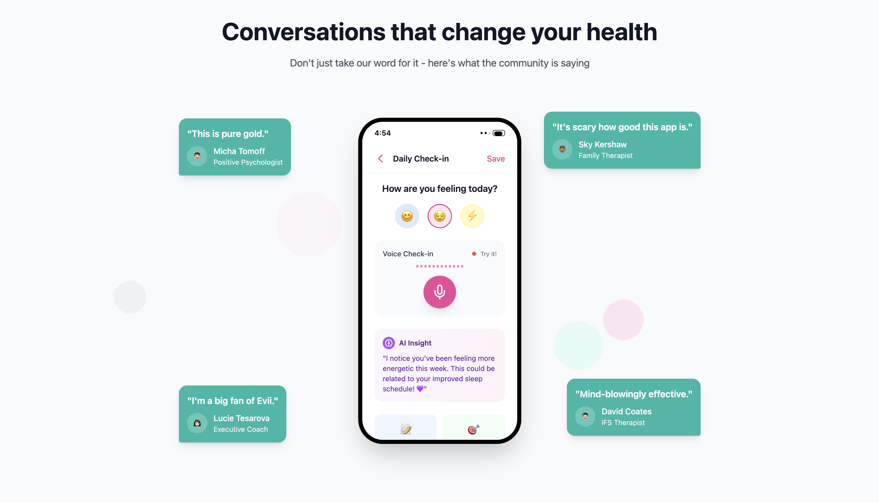 Evii : Your AI Voice Journal screenshot 1