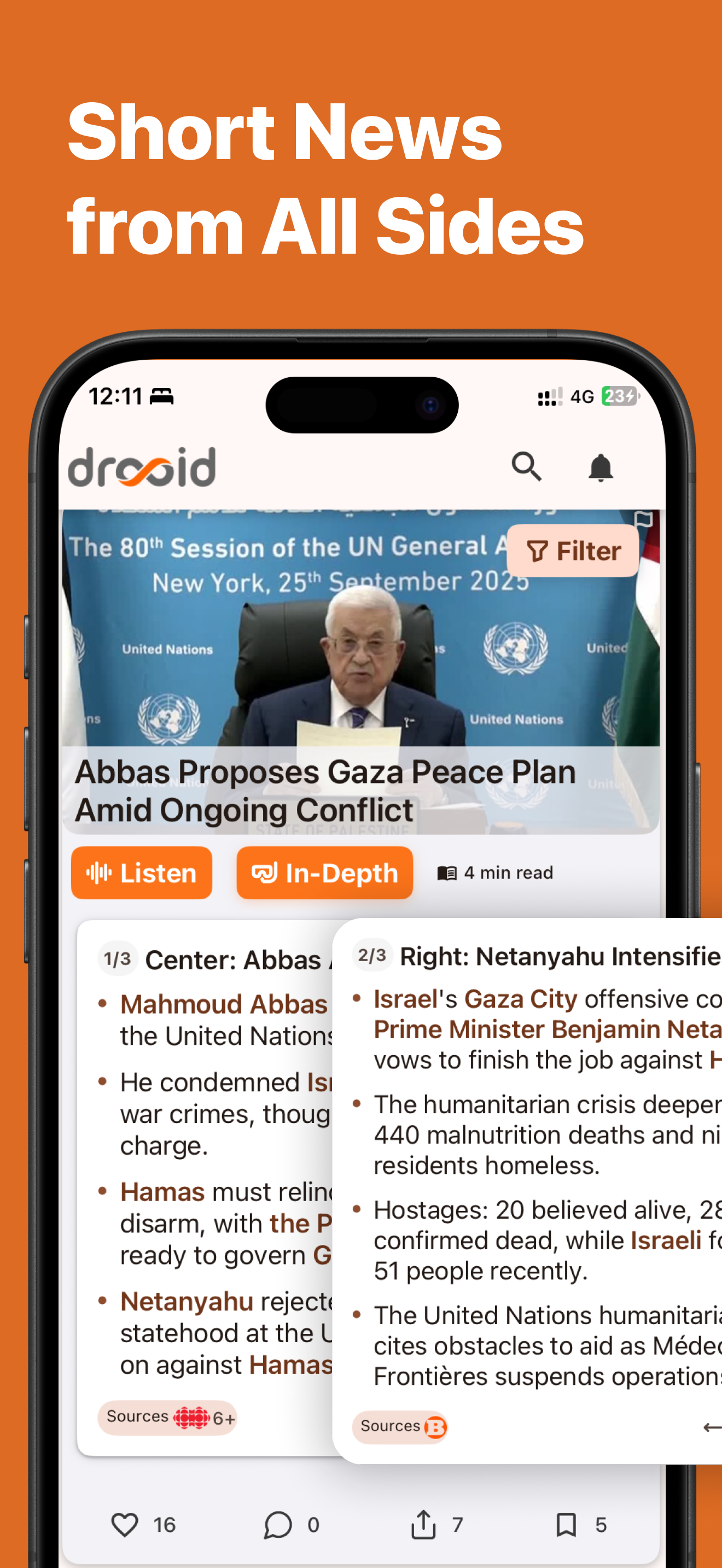 Drooid with News Analysis screenshot 1